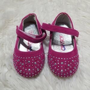 Baby Pink Studded Ballet Flats Size 5
